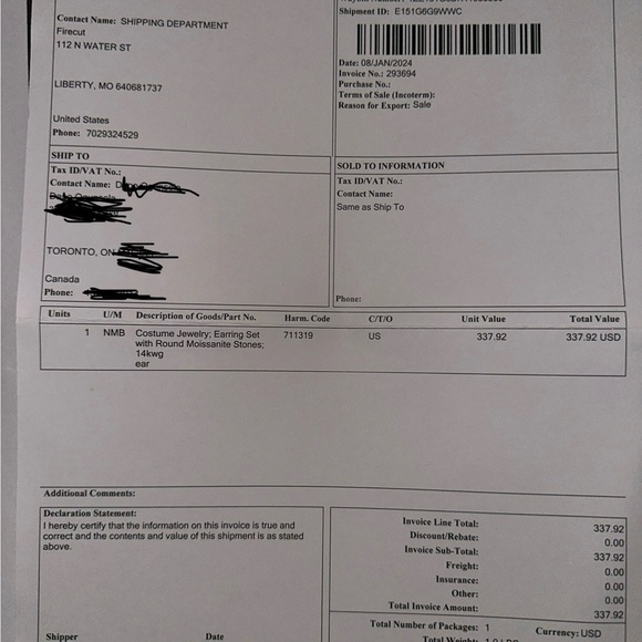 Authentic Moissanite earring - Picture 4 of 4